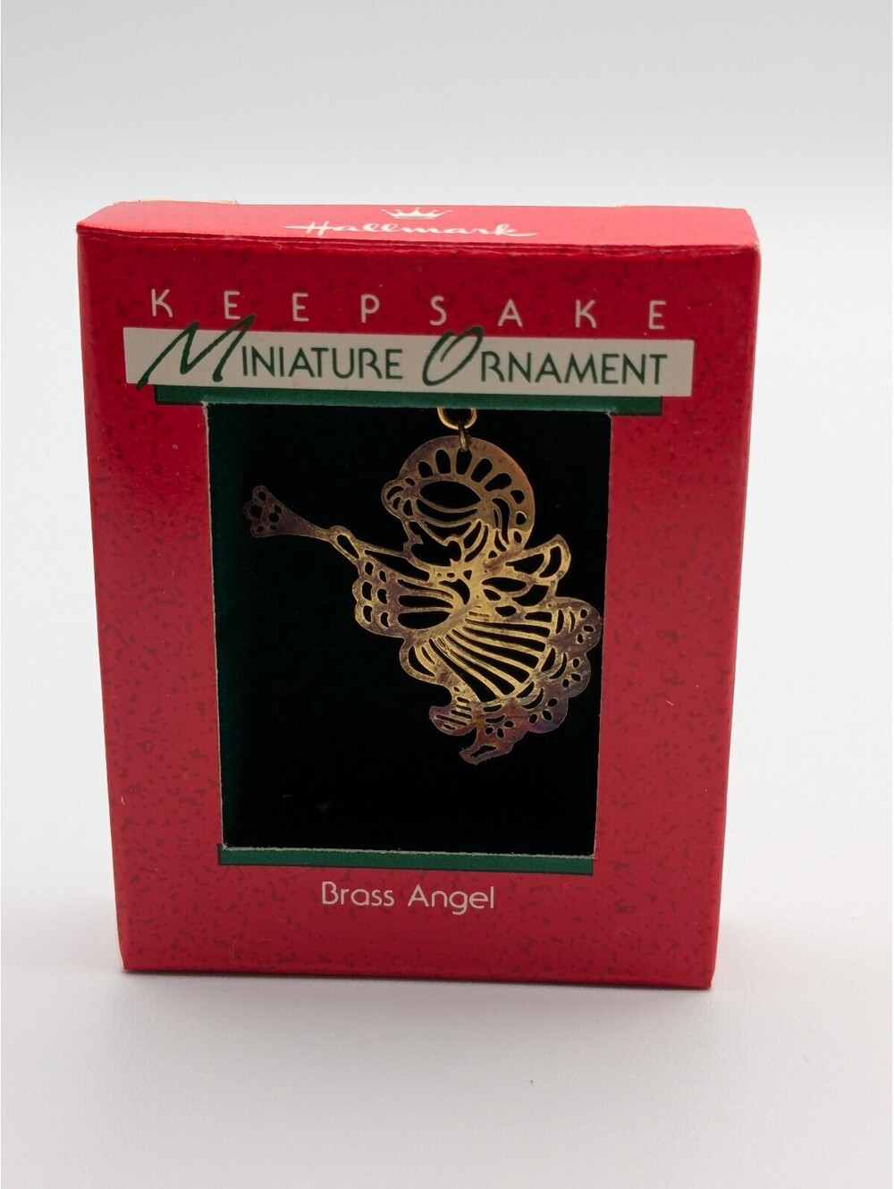 Hallmark Keepsake Brass Angel Miniature Ornament 1988, New in Box
